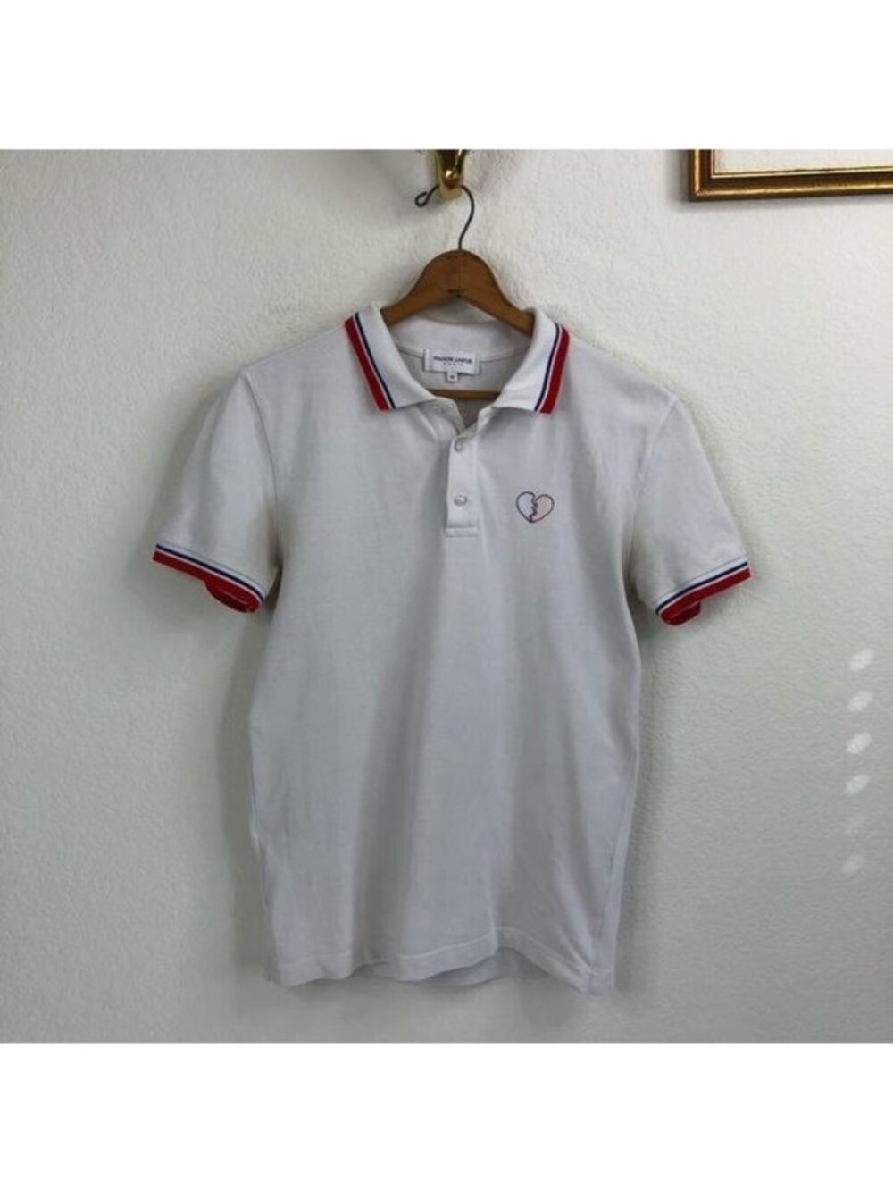 Maison Labiche Broken Heart Embroidered Paris Polo